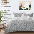 thumbnail image 5 of Blue Floral Full Size Comforter Set, Vintage Spring Flower Bohemian Blue Flowers Leaf Bedding for All Seasons, 4 Pcs Bed Set, 1Quiltcover (86"x86") ,1Sheet(80"x116"), 2Pillowcases (30"x20"), 5 of 9