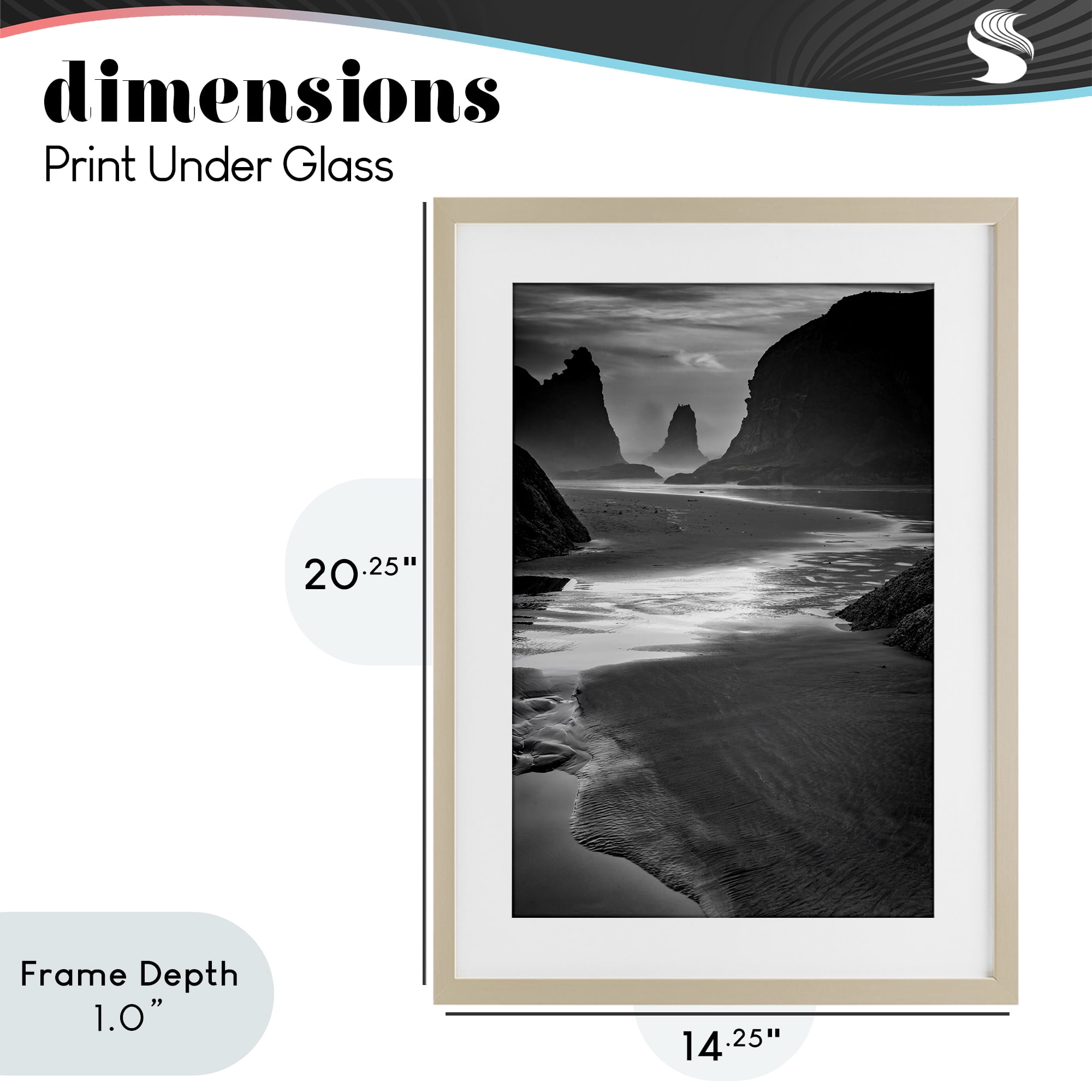 Stupell Industries Last Light On Bandon Beach Birch Framed Print Under Glass, design by Rick Berk