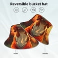 thumbnail image 2 of Sikiie Sunset Meditating Dog Reflective Double-Sided Bucket Hat, Sun Hat, for Gardening, Beaching, Camping, Hiking, Fishing, 2 of 6