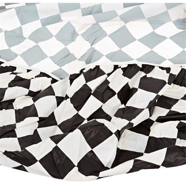 Kwik Covers 72BLKW 72 in. ROUND KWIKCOVER BLACKWHITE CHECK Walmart
