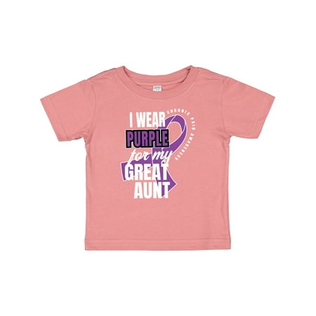

Inktastic Chronic Pain I Wear Purple for My Great Aunt Gift Baby Boy or Baby Girl T-Shirt