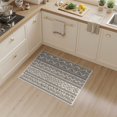 thumbnail image 2 of ODIKA 3'x5' Black Beige Geometric Striped Modern Washable Throw Rug Contemporary Motifs With Diamond Stain Resistant, Low Profile, Non-Slip for Entryway, Kitchen, Mudroom, 2 of 7