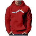 thumbnail image 2 of kamemir Workout Hoodies for Men Men's Hooded Sweatshirt Casual Long Sleeve Drawstring Waffle Pullover Hoodies with Pockets(Red,XL), 2 of 4