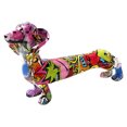 thumbnail image 1 of Estatua de perro salchicha Sunnimix Arte de graffiti multicolor 43x11x22.5cm, 1 of 7