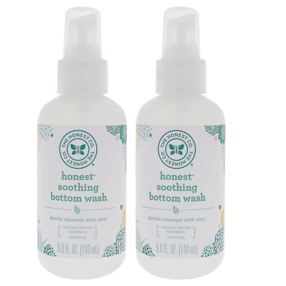 Honest Soothing Bottom Wash - Pack of 2, 5 oz Cleanser