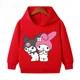 thumbnail image 4 of Primavera otoño Kawaii Kuromi sudaderas con capucha 2-13 años niños dibujos animados Anime gráfico niños manga larga Harajuku sudadera, 4 of 5