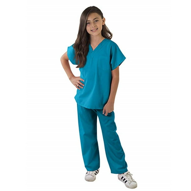 NATURAL UNIFORMS Unisex Kids Soft Cotton Blend Scrubs Set Costume with