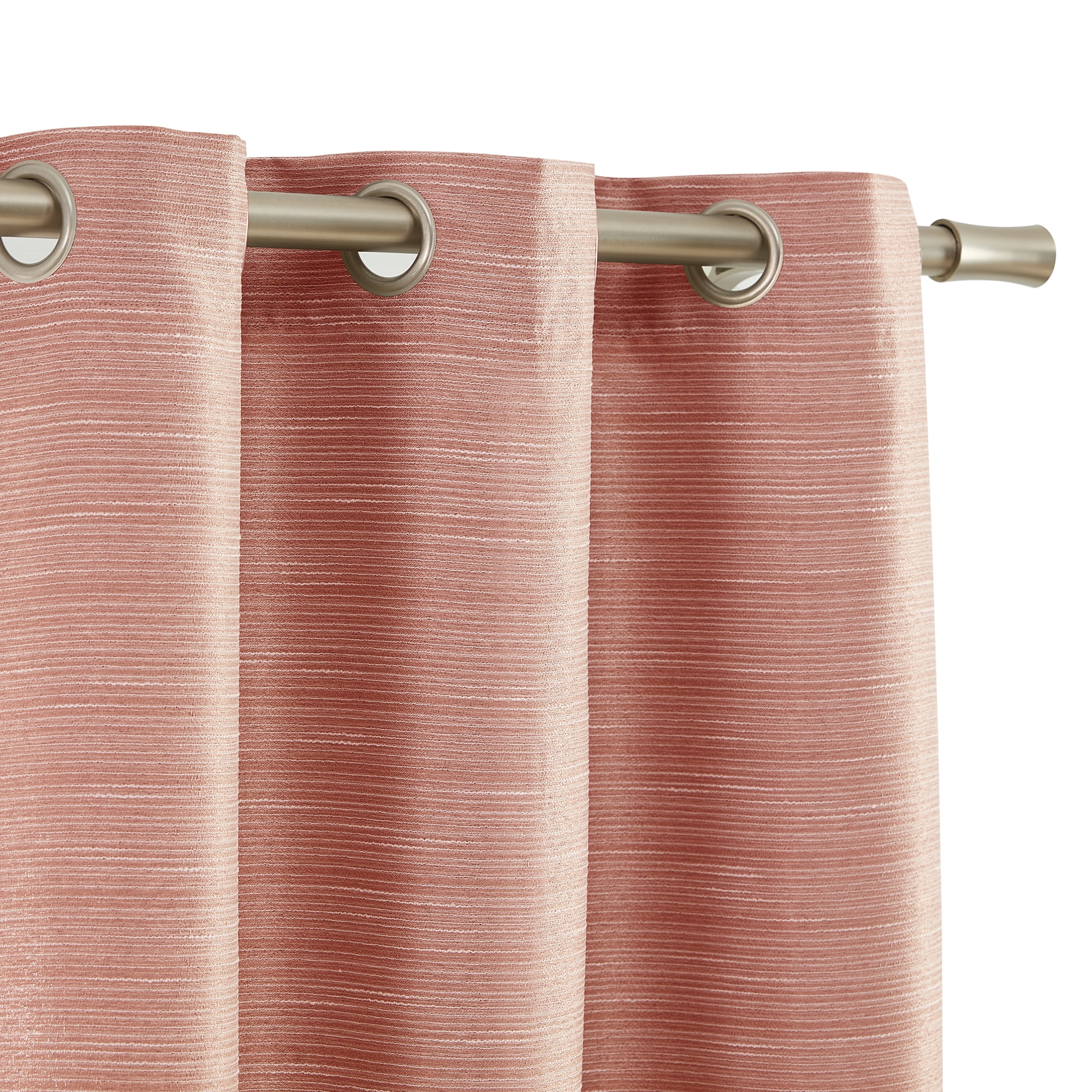 Mainstays Blackout Textured Slub Grommet Single Indoor Curtain Panel, Terracotta, 38" W x 84" L