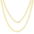 thumbnail image 5 of Nuragold 10k Real Yellow Gold Solid Cuban Curb Link 4mm Chain Necklace (16"-30") Italian Jewelry for Men & Women, 5 of 10