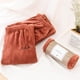 thumbnail image 3 of Pantalones de invierno cálido Sunnimix para Mujer Ropa de Dormir Pijamas de terciopelo Rojo, 3 of 7
