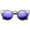 Black / Blue Mirror, variant on sunglassLA Unisex Womens Fashion Round Metal Cut-Out Flash Mirror Lens Cat Eye Sunglasses (Gold / Pink Green Mirror) - 48mm