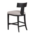thumbnail image 5 of Cid Sten 27 Inch Counter Height Chair- T Shape Back- Beige Linen- Black, 5 of 6
