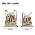 thumbnail image 4 of Bingfone Coffee Time (2) Drawstrings Backpacks Bags For Men Women Gym Drawstrings Bag, 4 of 9