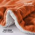 thumbnail image 5 of Moonlight20015 Sherpa Blanket Fluffy Plush Ultra-Soft Bed Blanket Reversible Queen Size Rust Color, 5 of 8
