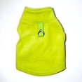 thumbnail image 2 of Functional Outdoor Dog Leash Clip With Polar Fleece Fabric, Autumn Winter Warm Dog Apparel - Bright Fluorescent Green, High Visibility M Size, Lightweight & Comfortable For Cold, 2 of 4
