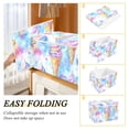 thumbnail image 2 of Yayeee Collapsible Cube Storage Bin with Lid Fabric Closet Decorative Basket with Handles, Watercolor Ice Cream Pattern, 2 of 7