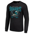 thumbnail image 2 of Men's Starter Black San Jose Sharks Team Logo Graphic Long Sleeve T-Shirt, 2 of 3