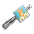 thumbnail image 1 of Care Bears Friend Bear Square Tie Bar Clip Clasp Tack- Silver or Gold, 1 of 6