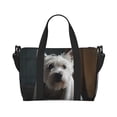 thumbnail image 6 of Rocae Dog Wrapped in Towel 1 for Travel Shoulder Bag Top Handle Handbag with Yoga Mat Buckle for Gym, Work, Travel, 6 of 7