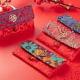 thumbnail image 4 of Ludlz Chinese Style Lucky Money Bag Cloth Floral Red Envelope Pocket New Year Packet, 4 of 7