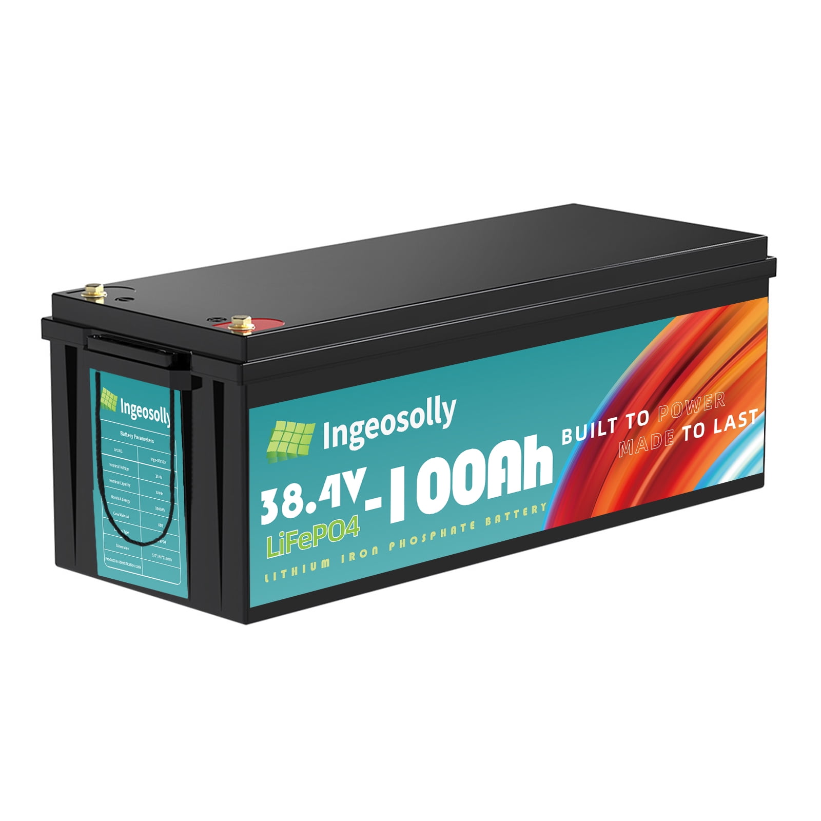 36V 100Ah LiFePO4 Battery,200A BMS,10 Yrs Lifespan,Lithium Battery for RV,Golf Cart,Solar,Trolling Motor,Marine
