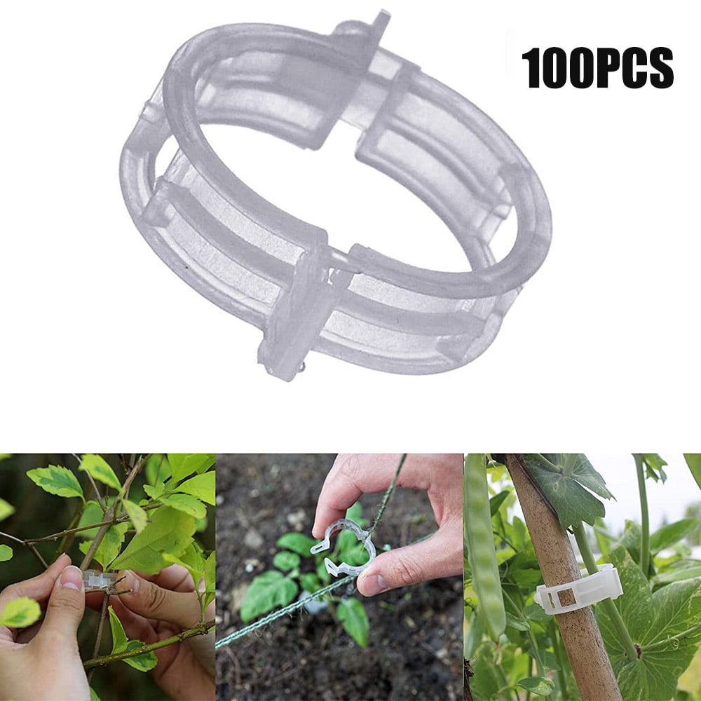 50/100pcs Plant Support Clips Useful Tomato Veggie Garden Trellis Twine New Farm 