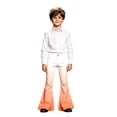 thumbnail image 3 of UJNDER Kids Gradient Color Flared Trousers Elastic Waist Soft Comfortable Blend Everyday Wear Kids Pants,01_Orange,5-6 Years, 3 of 6