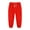 Red, variant on Bellafa Toddler Boys Baggy Sweatpants Elastic High Waist Drawstring Cuffs Jogger Kids Casual Cotton Fall Winter Solid Color Pants