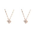 thumbnail image 1 of serony Collier Pendentif Collier Ras du Cou Bijoux Accessoires Personnalisés Type 2 Or Rose 2Ensemble, 1 of 6