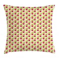 thumbnail image 1 of Vegetables Throw Pillow Cushion Cover, Abstract Design Beetroots Pattern with Artistic Elements and Crossed Backdrop, Decorative Square Accent Pillow Case, 18" X 18", Multicolor, by Ambesonne, 1 of 2
