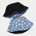 thumbnail image 5 of CoCopeaunts Blue Bucket Hat for Women Men Unisex Cotton Wide Brim Sun Cap Outdoor Summer Travel Hiking Reversible Fisherman Hat, 5 of 8