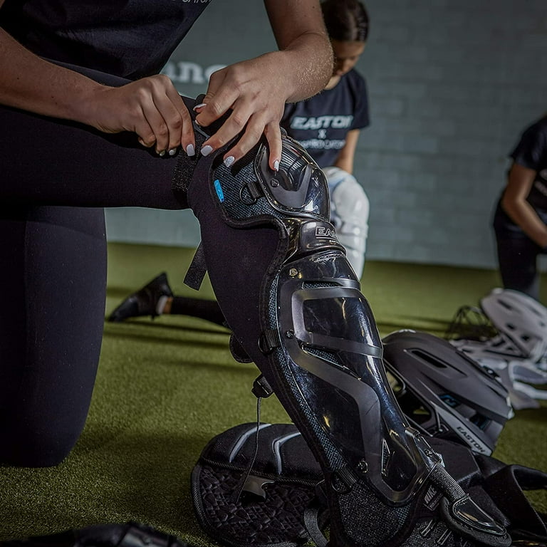 Easton Jen Schro Fastpitch Catchers Leg Guards Large White