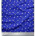 thumbnail image 1 of Soimoi Blue Rayon Fabric Oaknut & Oak Leaves Print Fabric by The Yard 56 Inch Wide, 1 of 5