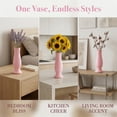 thumbnail image 7 of REGALWOVEN Tall Clear Plastic Bud Vase, Decorative Centerpiece for Wedding Home Decor Pink 2.8"L x 2.8"W x 7.9"H, 7 of 7
