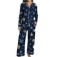 thumbnail image 3 of Puyaiuu Women 2 Piece Christmas Satin Pajama Set Cute Print Long Shirt Loose Shorts Matching Set Loungewear Gift, 3 of 5