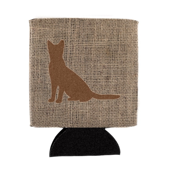 Cat Burlap and Brown BB1071 Can or Bottle Hugger