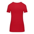 thumbnail image 5 of Natural Uniforms Women's Short Sleeve Round-Neck T-Shirt Under Scrub (Red, XX-Large), 5 of 5