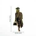 thumbnail image 3 of 6 Inch Acrylic Graduation Party Cake Topper Double Layer Female Graduate Design for Commemorative University and High School Ceremonies, Black Gold Female Graduate, 3 of 5