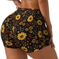 thumbnail image 1 of Fotbe Sunflowers Leaves Shorts Sin Costuras – Shorts Deportivos de Cintura Alta para Mujer, Elásticos para Gimnasio, Yoga, Running o Ciclismo-Small, 1 of 8