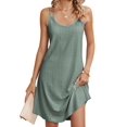 thumbnail image 2 of Jaimenalin Cover Up Summer Dresses for Women Eyelet Casual Loose Sleeveless Sundresses Tank Dresses Green M, 2 of 9
