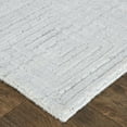 thumbnail image 4 of HomeRoots 514764 5 x 8 ft. White & Silver Striped Hand Woven Rectangle Area Rug, 4 of 10