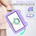 thumbnail image 3 of Allytech Kids Friendly Case for Lenovo Tab M8 4th Gen 8.0" TB-300XU 2023, Eva Heavy Duty Protection Shockproof Cover with Folding Kickstand & Handle, Cute Cartoon Case for Children - Purple, 3 of 6