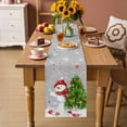 thumbnail image 2 of Grey Christmas Table Runner 48 Inches Long Farmhouse Dress Scarves, Snowman Xmas Tree Ball Snowflake Dining Tablerunner for Coffee Table/Kitchen Island/Party Décor, 13" x 48", 2 of 8