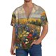 thumbnail image 1 of Fotbe Vibrant Wildflower Meadow Camisa Estampada de Manga Corta para Hombre, Casual de Verano, Estilo Playero, Sin Arrugas-Large, 1 of 5