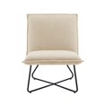 thumbnail image 4 of Linon Kinard Pillow Accent Chair with Black Metal Legs, Beige Sherpa, 4 of 8