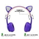 thumbnail image 2 of Audífonos Bluetooth con Diadema y Orejas de Gato Luz Led Virtual Zone  P47MM, 2 of 4