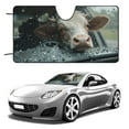 thumbnail image 3 of Funny Cow Car Windshield Sun Shade Fold-able Sunshade Front Window Cover Sun Visor Protector Accessories for Truck SUV 55"x30", 3 of 7