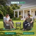 thumbnail image 6 of Sunmthink 6-Piece Patio Furniture Set, High Back Swivel Rocker Chairs with Thick Cushions, Wicker Rattan Outdoor Sectional Sofa with Ottoman, Gray, 6 of 7