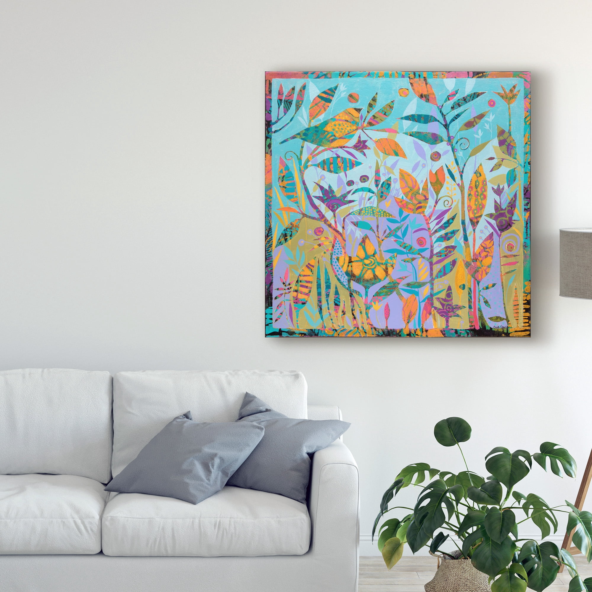 Trademark Fine Art 'Enchanted Garden Abstract Modern' Canvas Art by Sue Davis