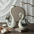 thumbnail image 7 of 2Pcs White Swan Sculptures - Modern Home Decor Figurines, 7 of 7